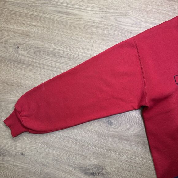 Vintage 90s Nebraska XL Red Spellout Crewneck Sweatshirt VTG Jerzees Made In USA - Picture 4 of 8